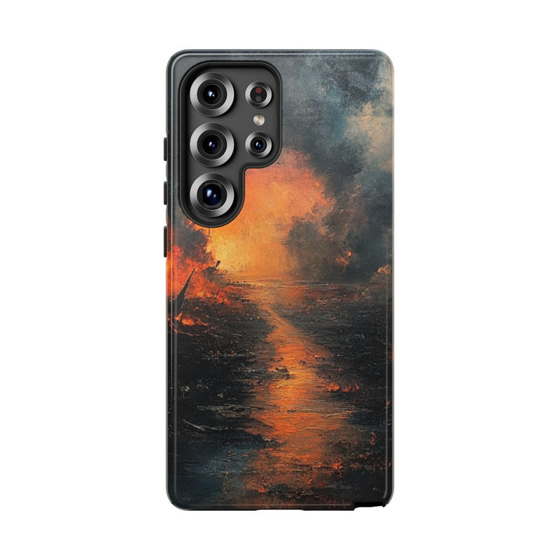 Vurige Oorlogslandschap met Rook