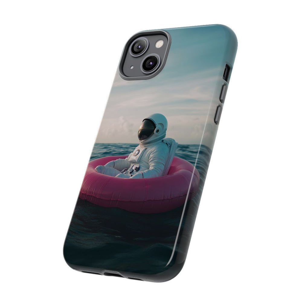 Astronaut op Roze Zwemband