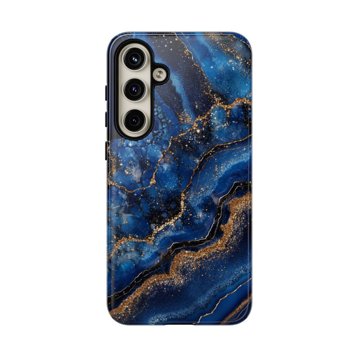 Blauw-Goud Geodepatroon