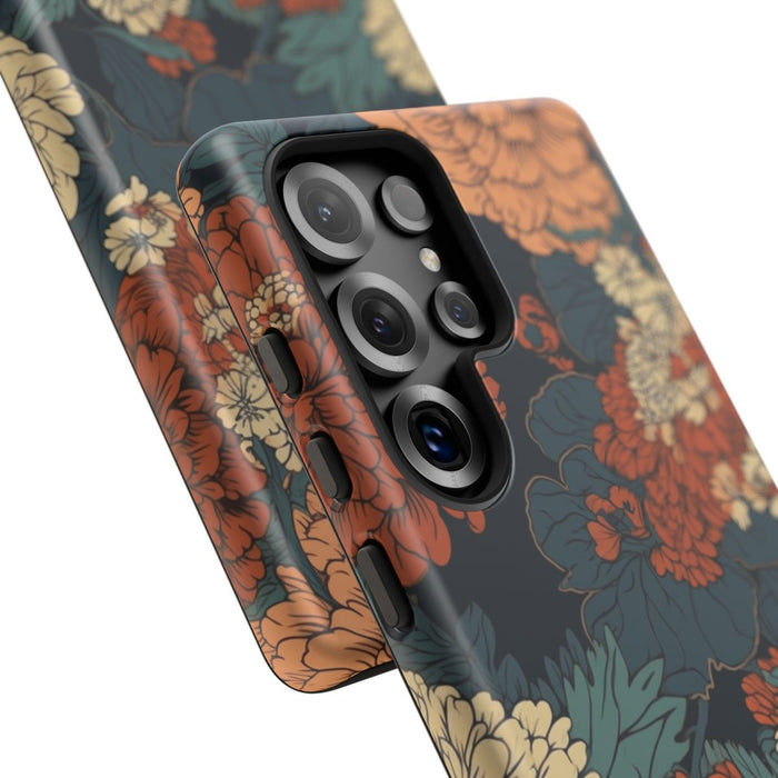 Vintage Bloemenpatroon in Warme Kleuren