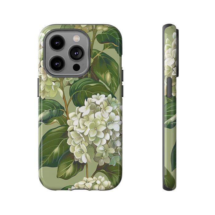 Realistisch Witte Hortensia Bloemenpatroon