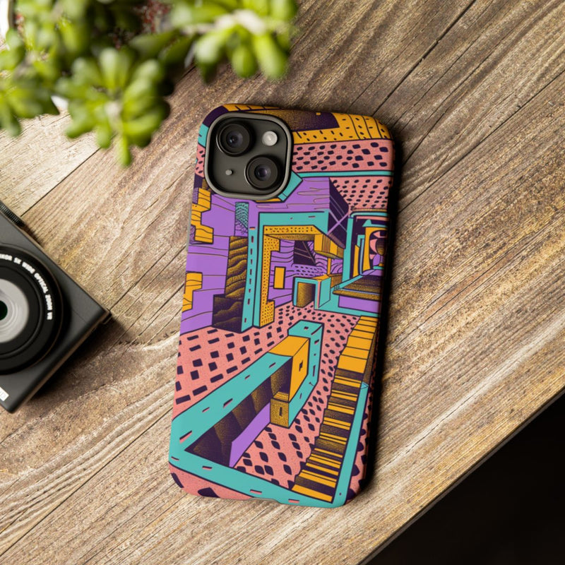 Geometrisch Abstract Patroon met Dieptewerking
