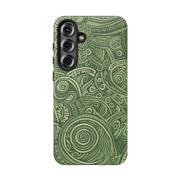 Abstract Groen Tribal Doodle Patroon
