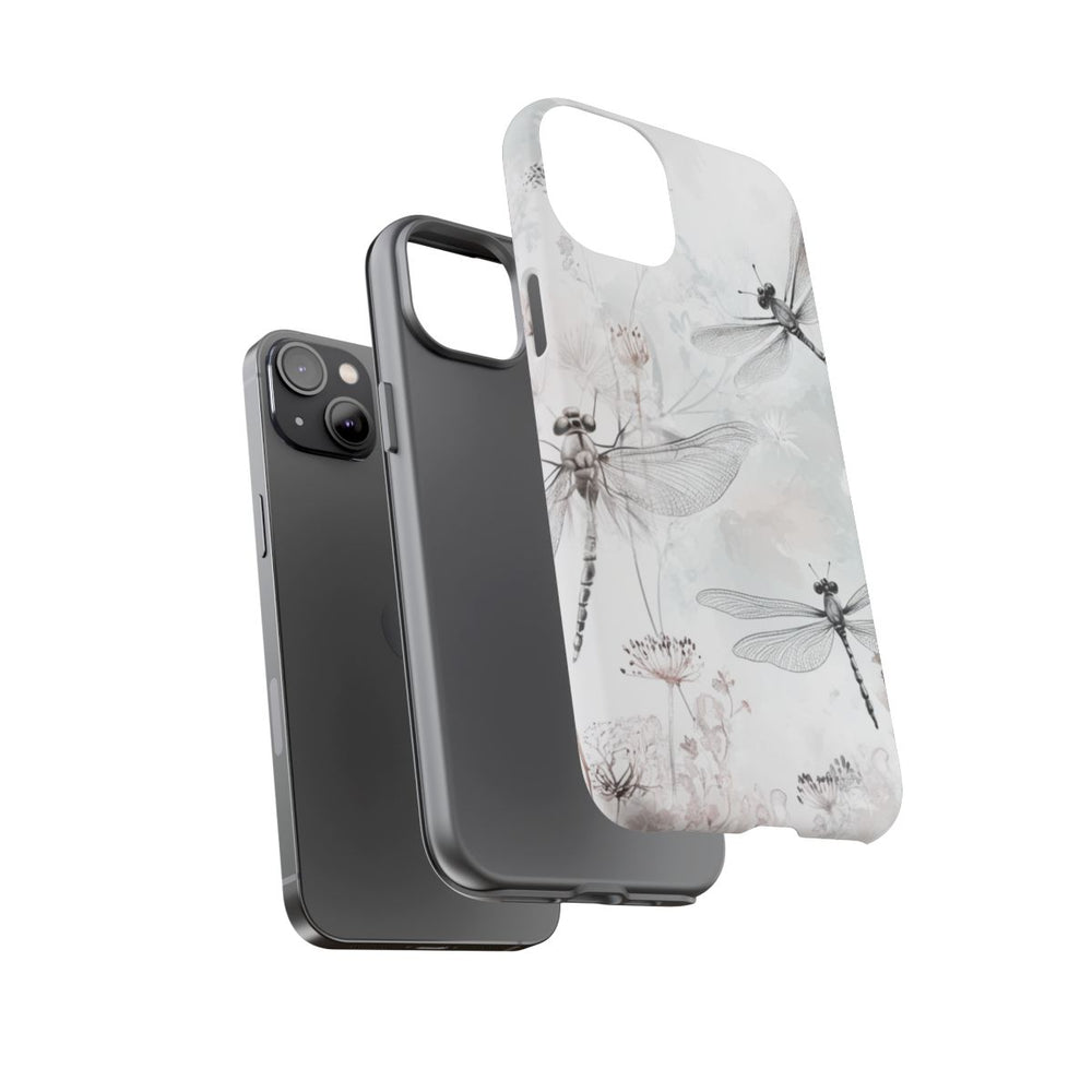 Sierlijke Libellen en Bloemen in Waterverf