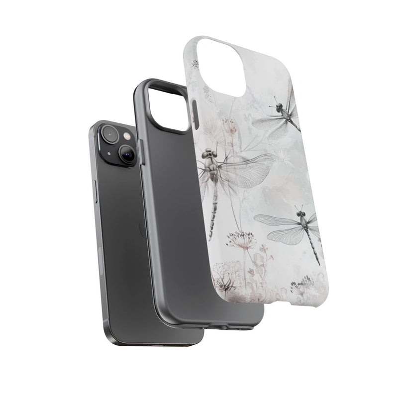 Sierlijke Libellen en Bloemen in Waterverf