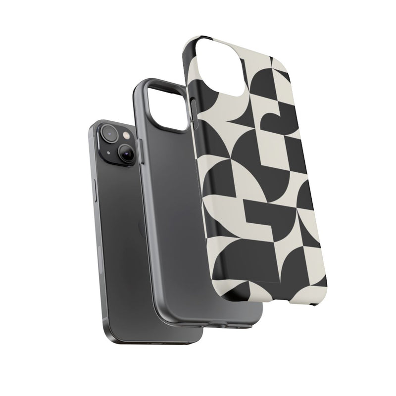 Zwart-Wit Geometrisch Abstract Patroon
