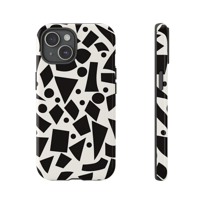 Zwart-Wit Geometrisch Abstract Patroon