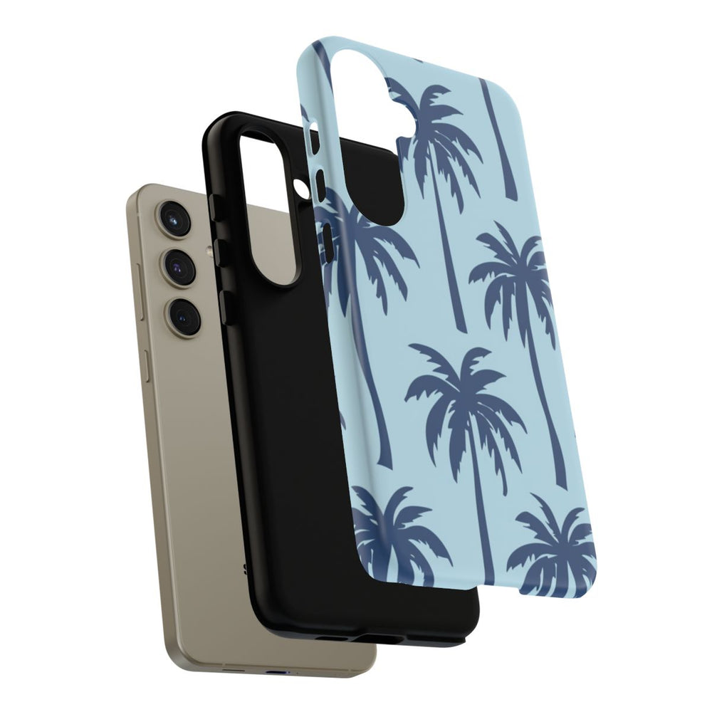 Blauw Palmbomenpatroon