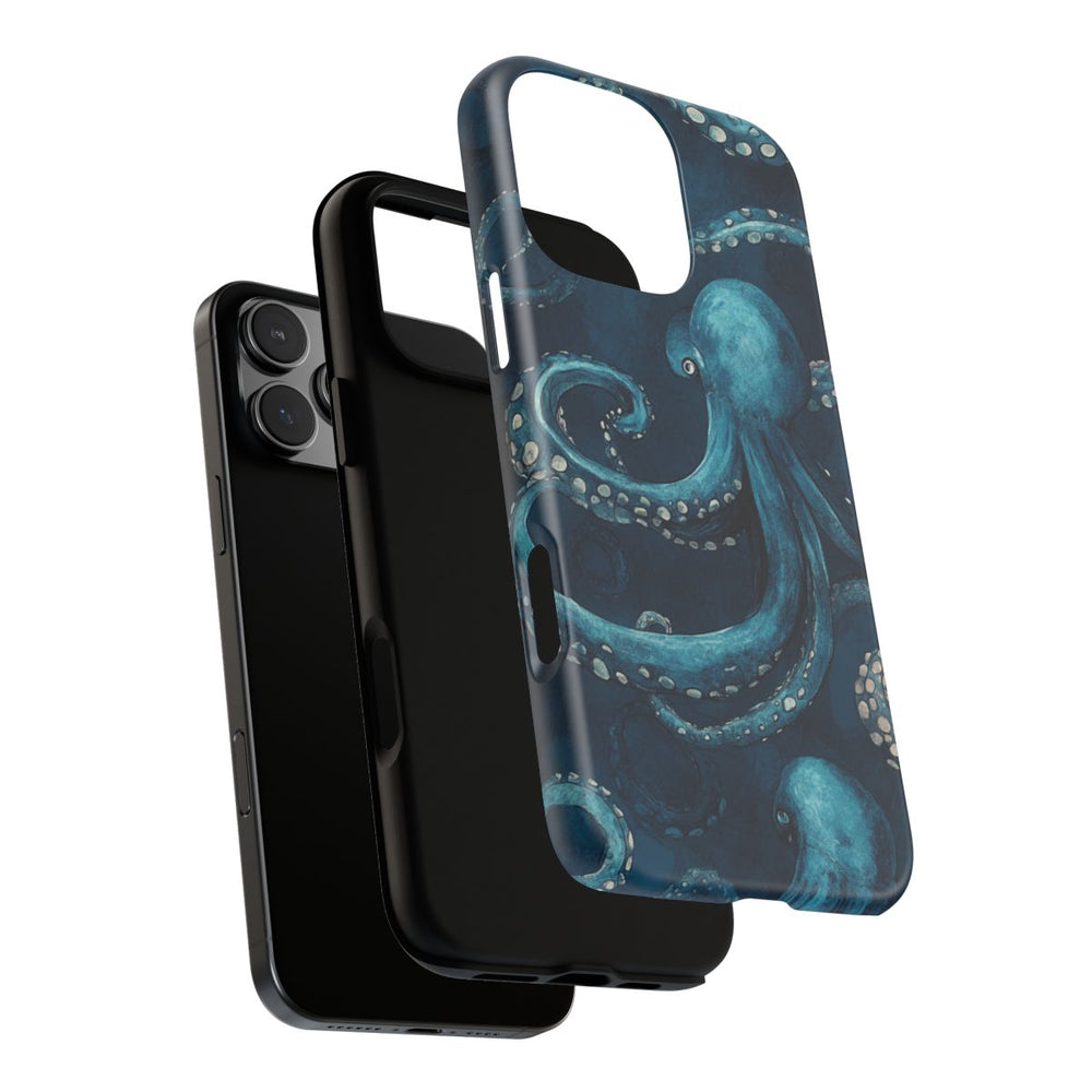 Blauw Octopuspatroon