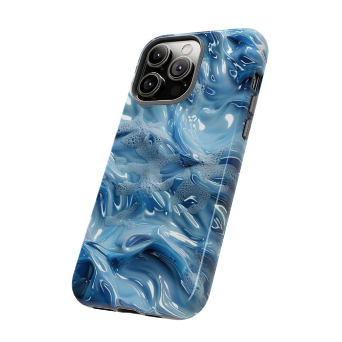 Blauw Abstract Golvend Patroon