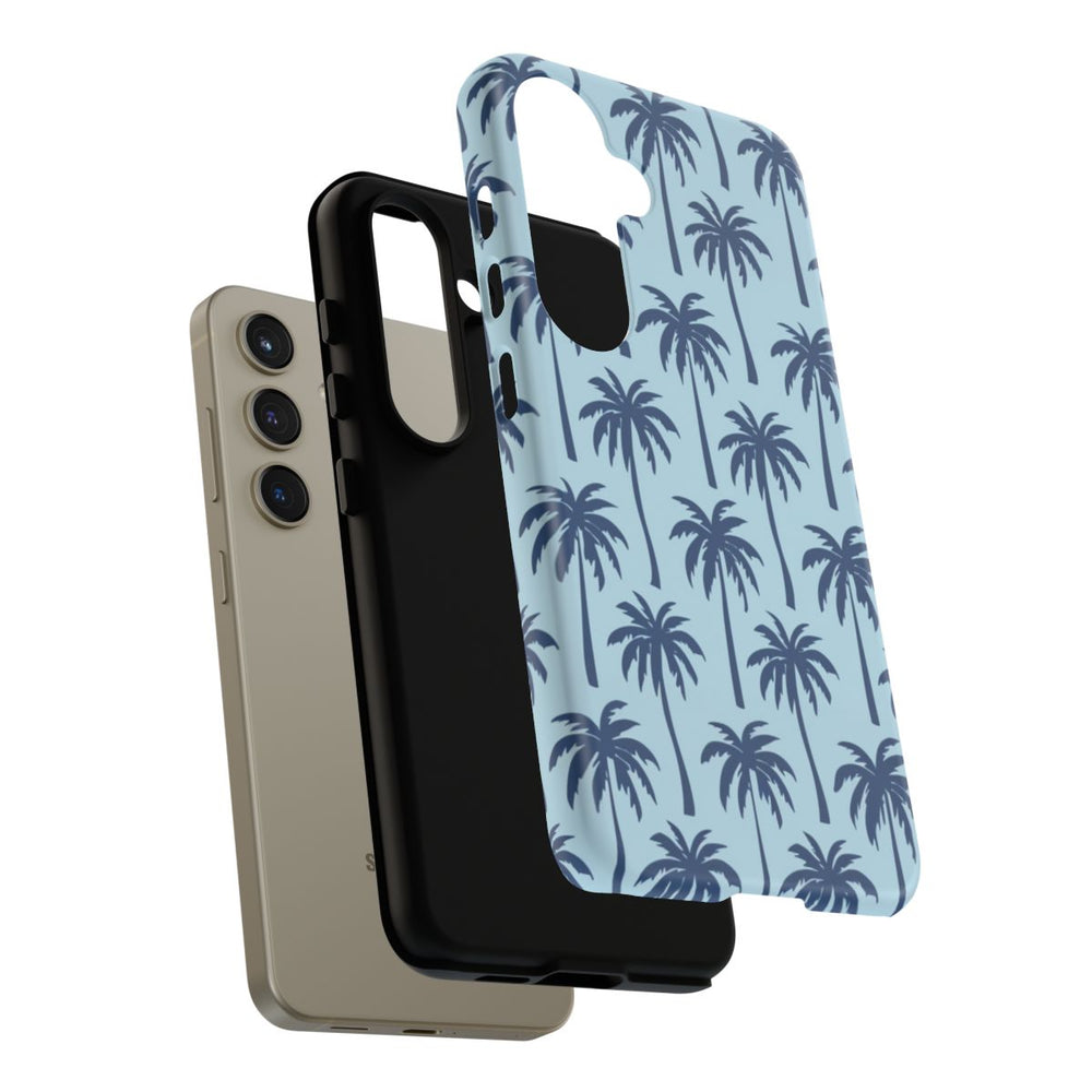 Blauw Palmbomenpatroon