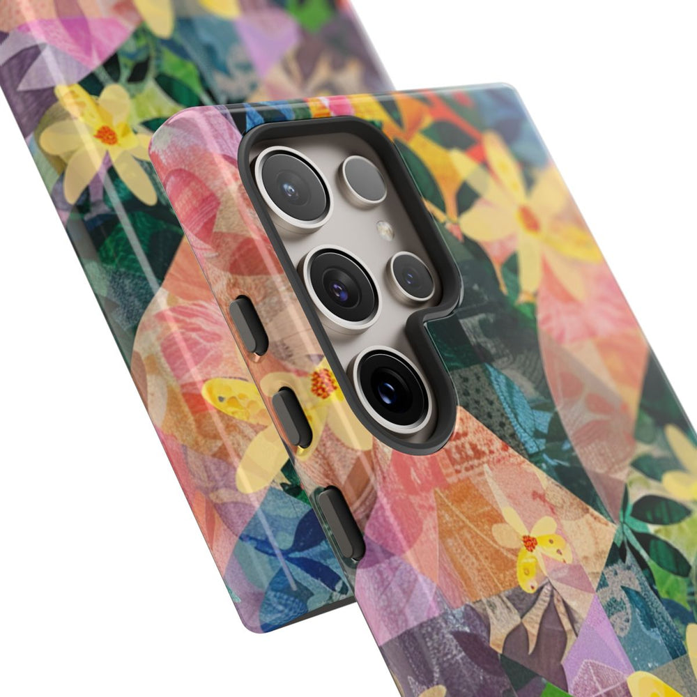 Abstract Bloemmotief met Geometrisch Patroon