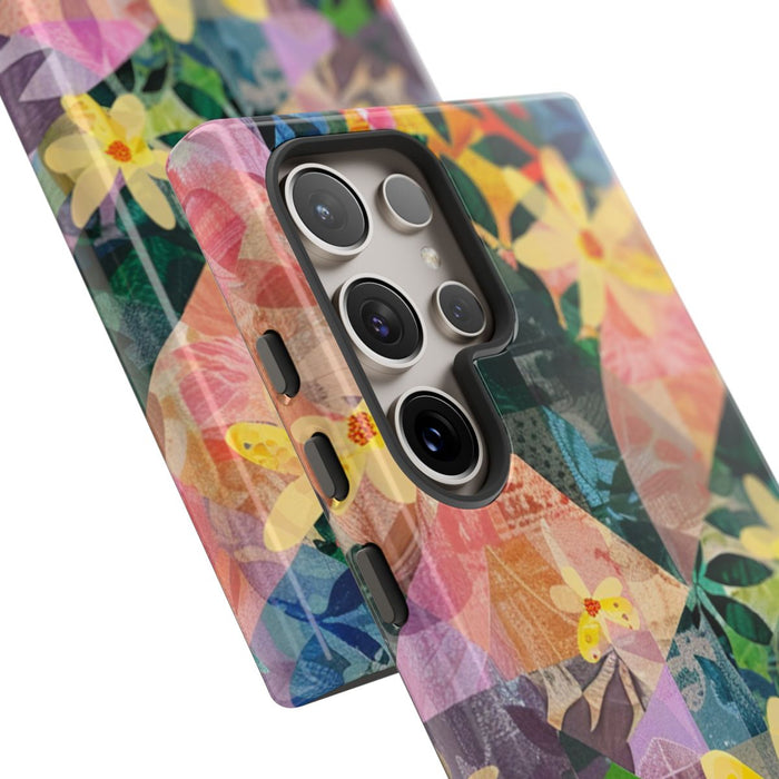 Abstract Bloemmotief met Geometrisch Patroon