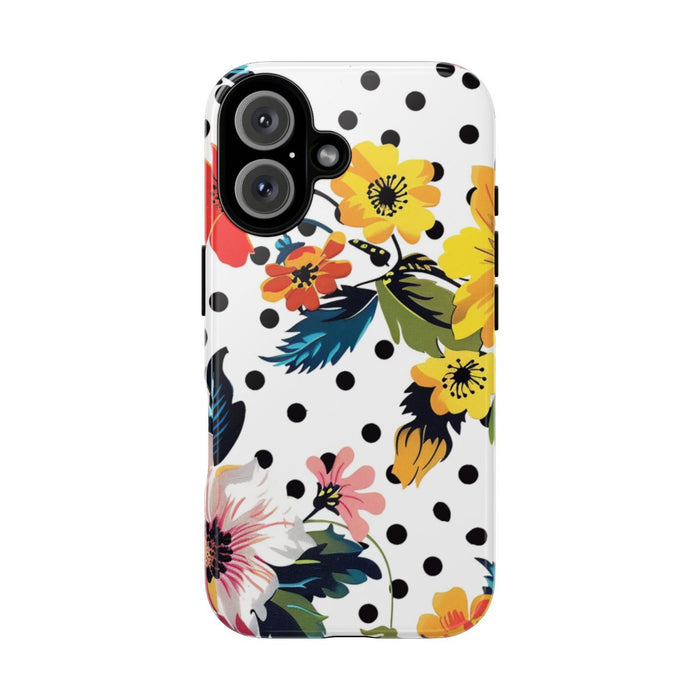 Kleurrijk Bloemenpatroon met Polkadots