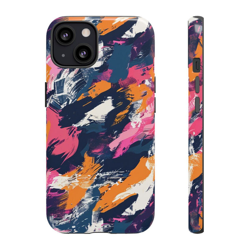 Kleurrijk Abstract Penseelstrepenpatroon