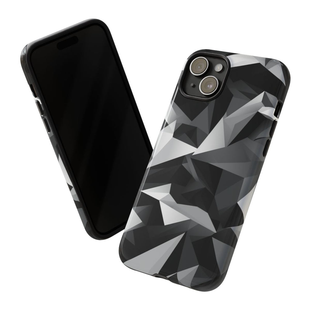 Zwart-Grijs Geometrisch Abstract Patroon