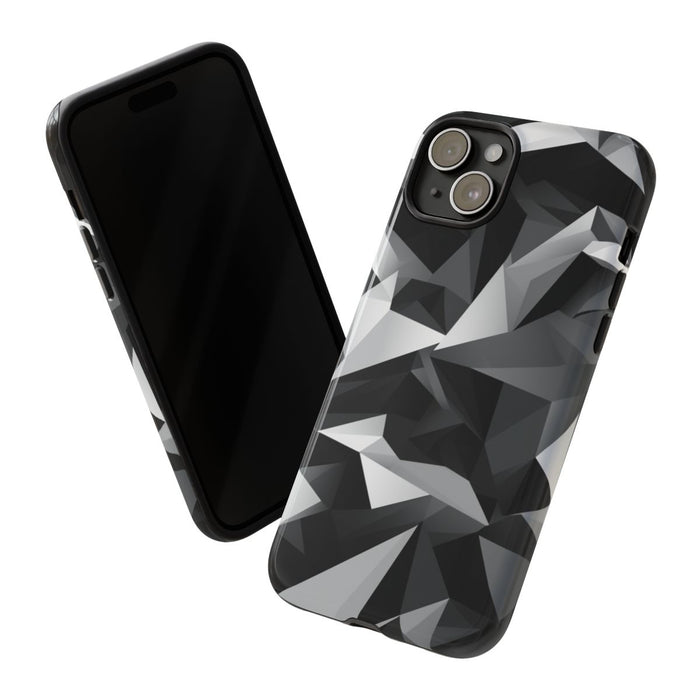 Zwart-Grijs Geometrisch Abstract Patroon
