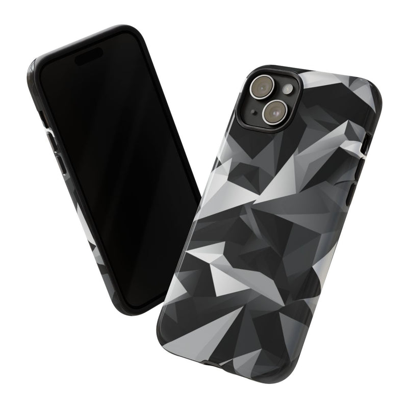 Zwart-Grijs Geometrisch Abstract Patroon