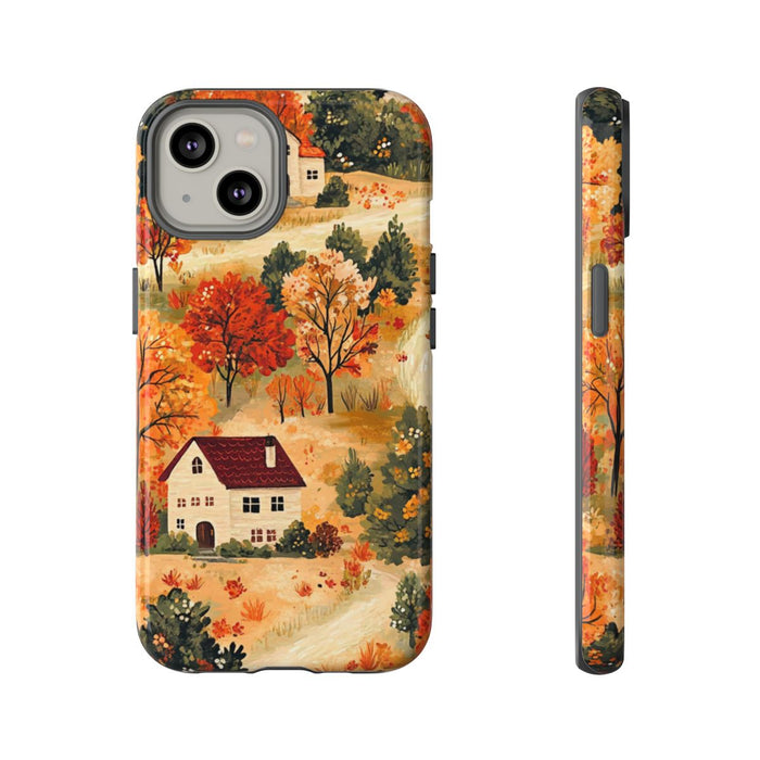Herfstlandschap met Huizen