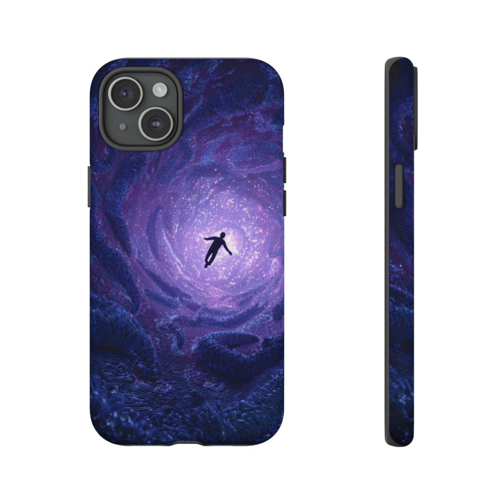 Man Valt Door Kosmische Tunnel met Tentakels