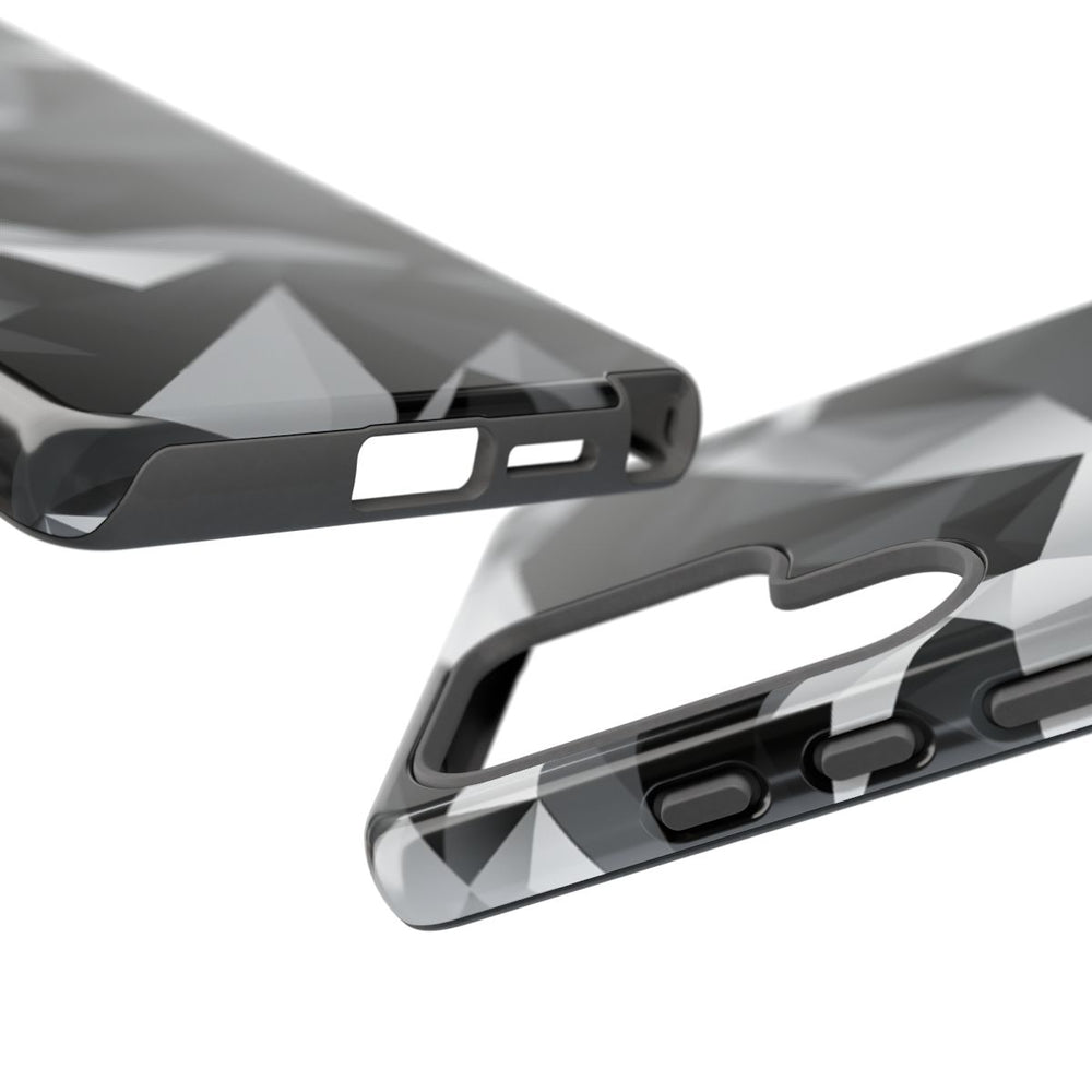 Zwart-Grijs Geometrisch Abstract Patroon