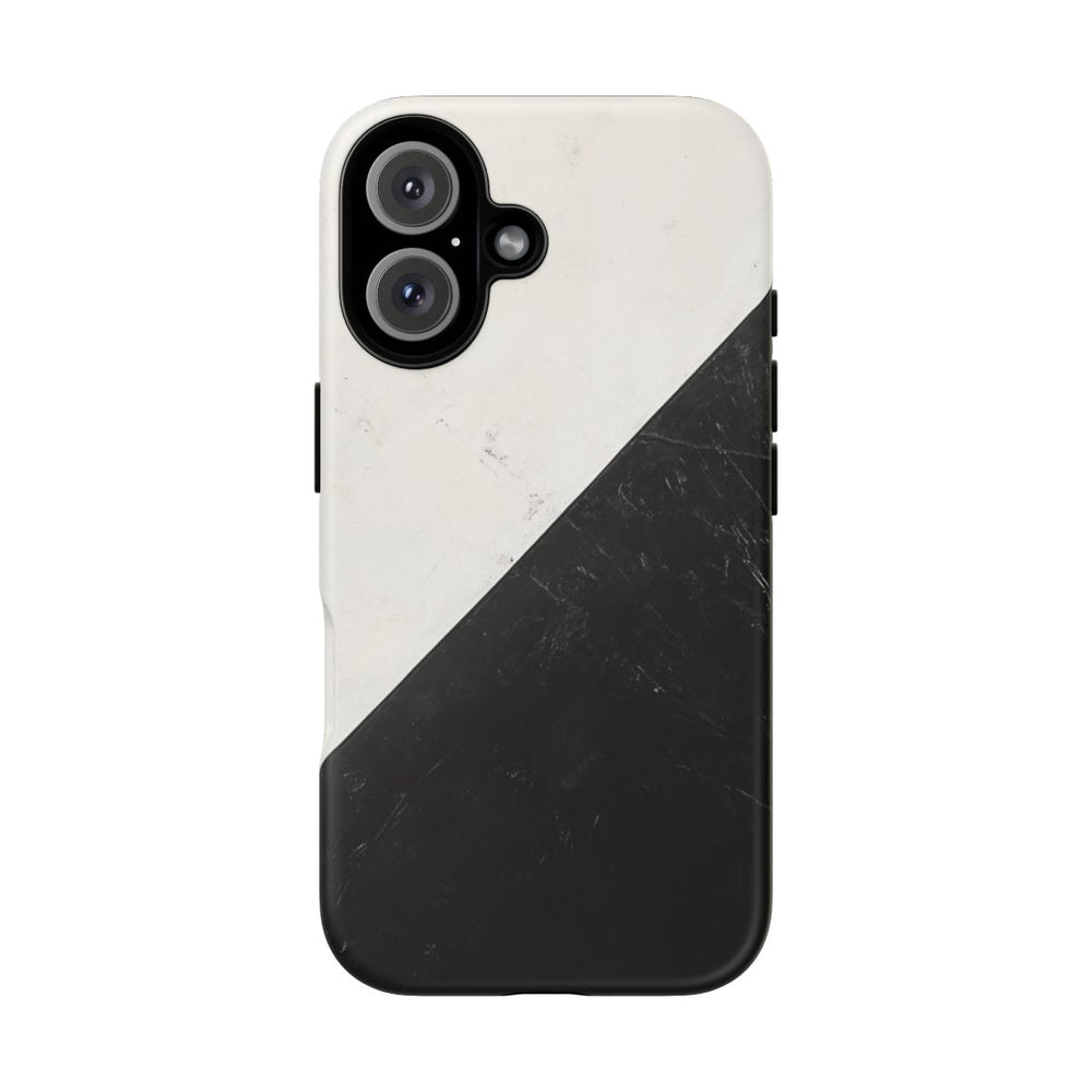 Zwart-Wit Driehoek Vlagontwerp