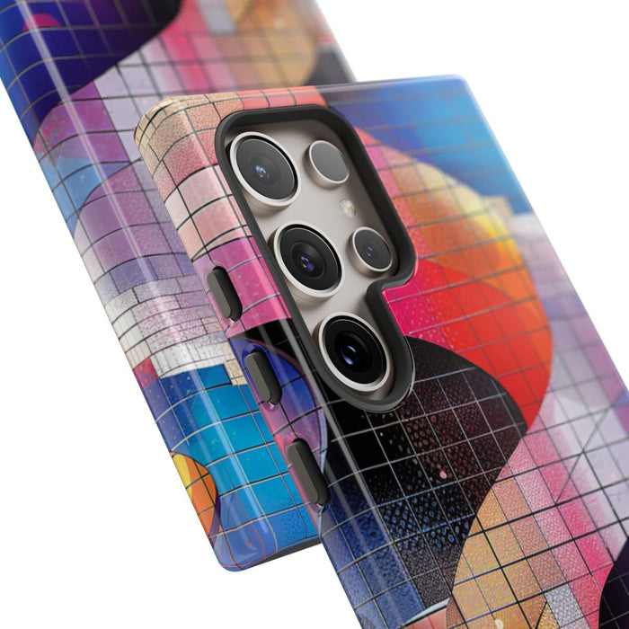 Kleurrijke Abstracte Spiraaltrap met Mozaïekpatroon