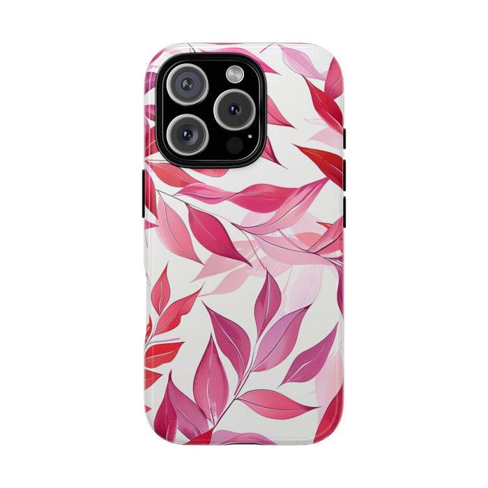 Roze en Rode Bladerenpatroon