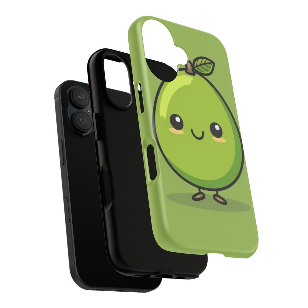 Schattige Groene Avocado in Cartoonstijl