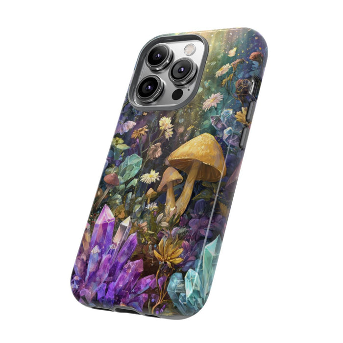 Mystieke Kristallen en Paddenstoelen Natuurscène