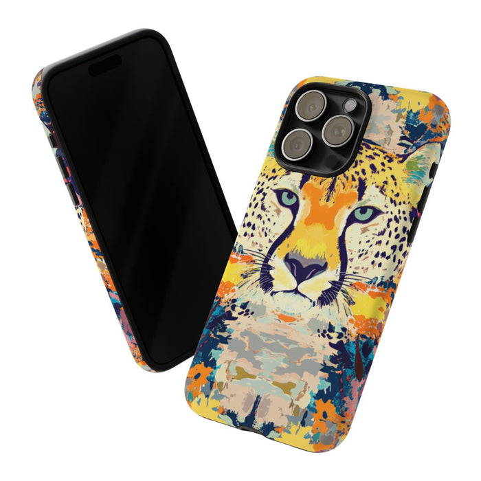 Abstracte Cheetakop met Kleurrijk Patroon
