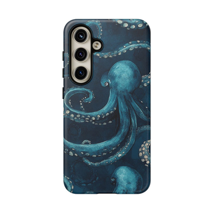 Blauw Octopuspatroon