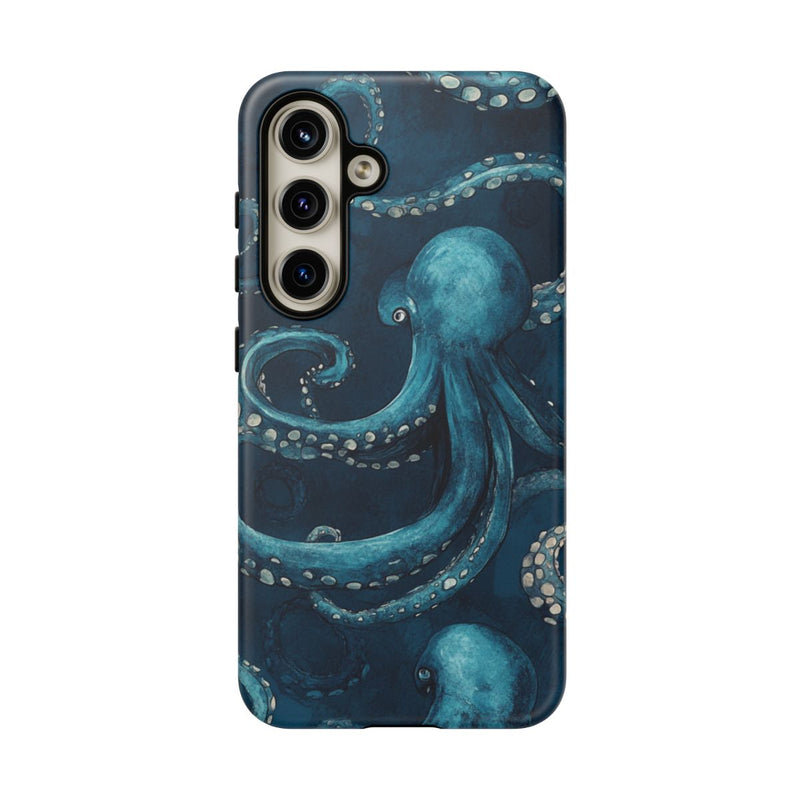 Blauw Octopuspatroon