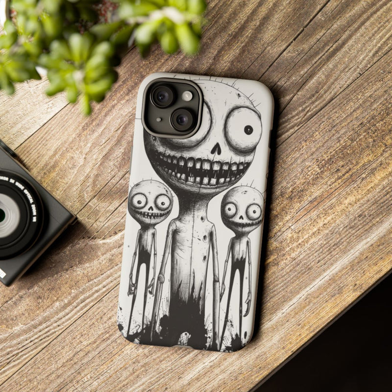 Drie Slanke Monsters in Lijntekening