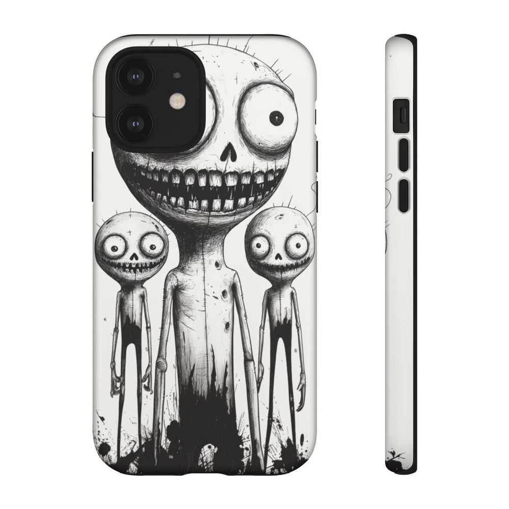 Grappige Slijmmonsters in Lijntekening