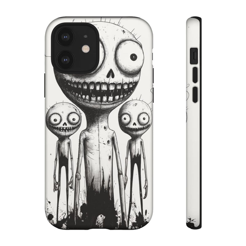 Grappige Slijmmonsters in Lijntekening