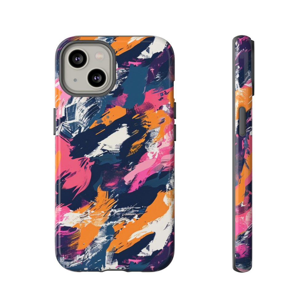 Kleurrijk Abstract Penseelstrepenpatroon