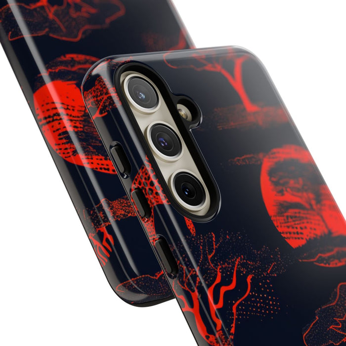 Rood Neon Afrikaans Dierenpatroon