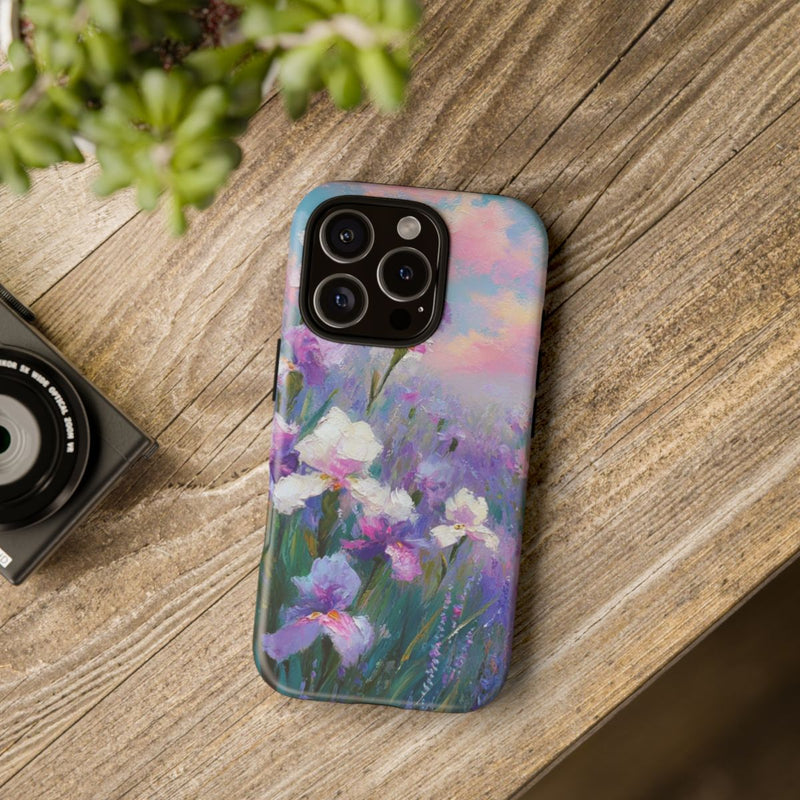 Pastelkleurige Irisbloemen Schildering