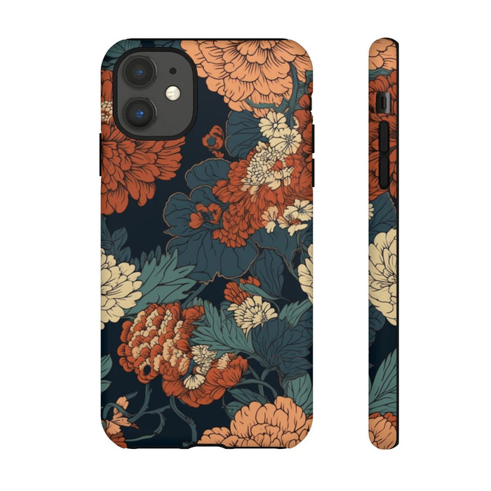 Vintage Bloemenpatroon in Warme Kleuren