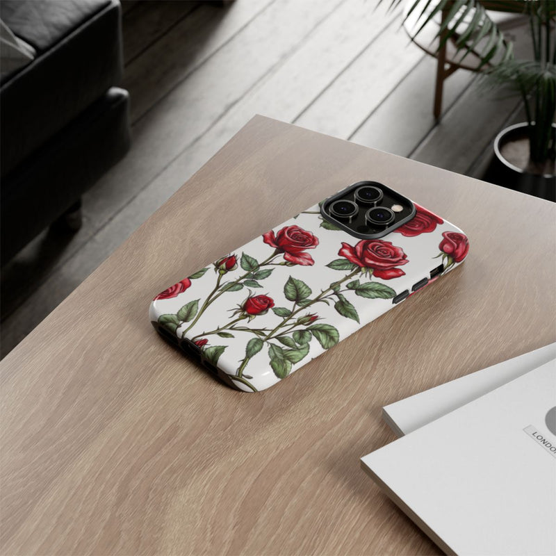 Rode Rozen Botanisch Patroon