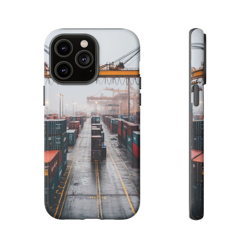 Vrachtcontainers en Hijskranen bij Haven