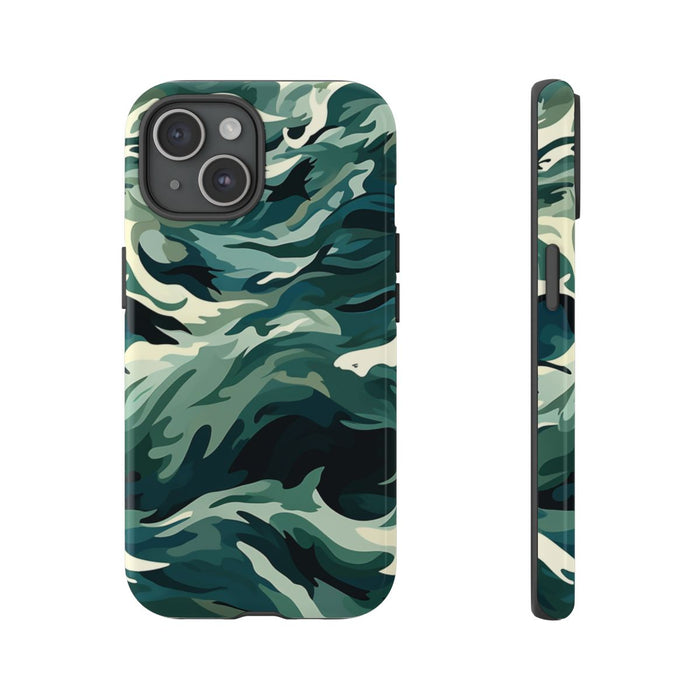 Abstracte Oceaangolven met Haaienpatroon