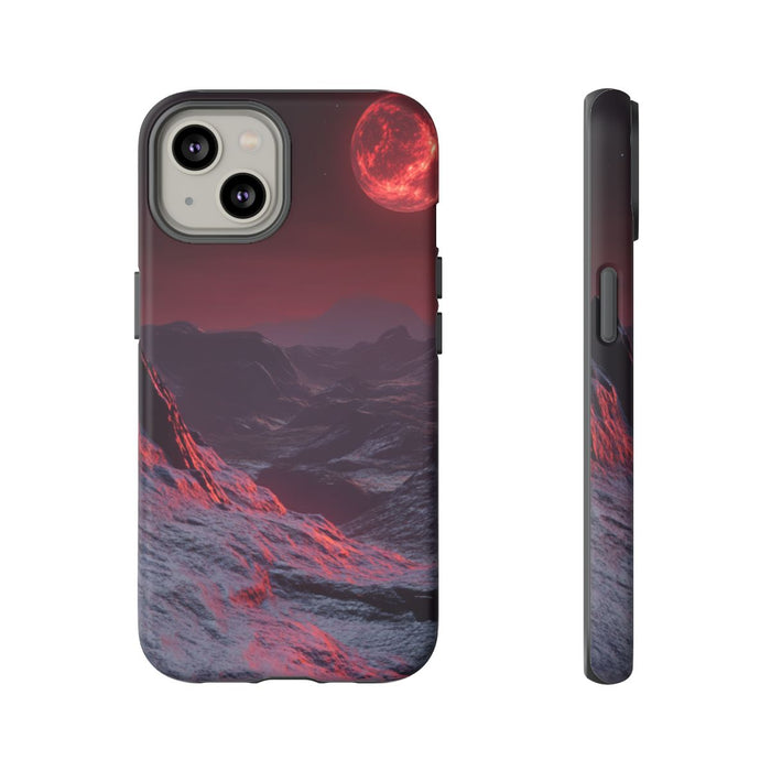 Rood Maanverlicht Berglandschap