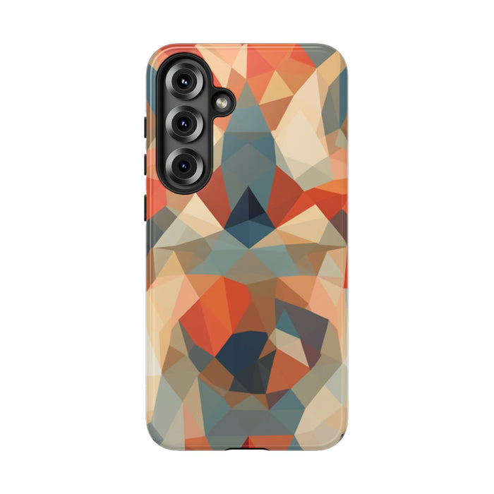Geometrisch Abstract Patroon in Gedempte Warme Kleuren