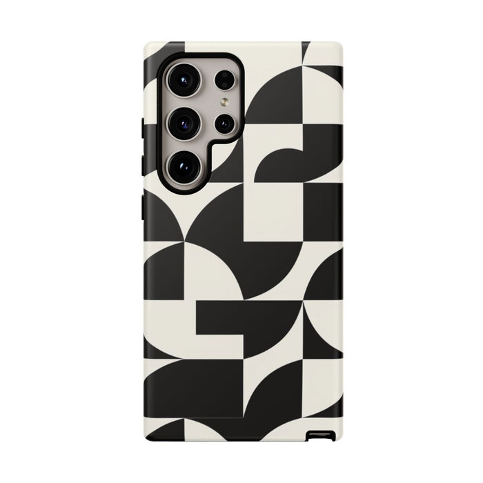 Zwart-Wit Geometrisch Abstract Patroon