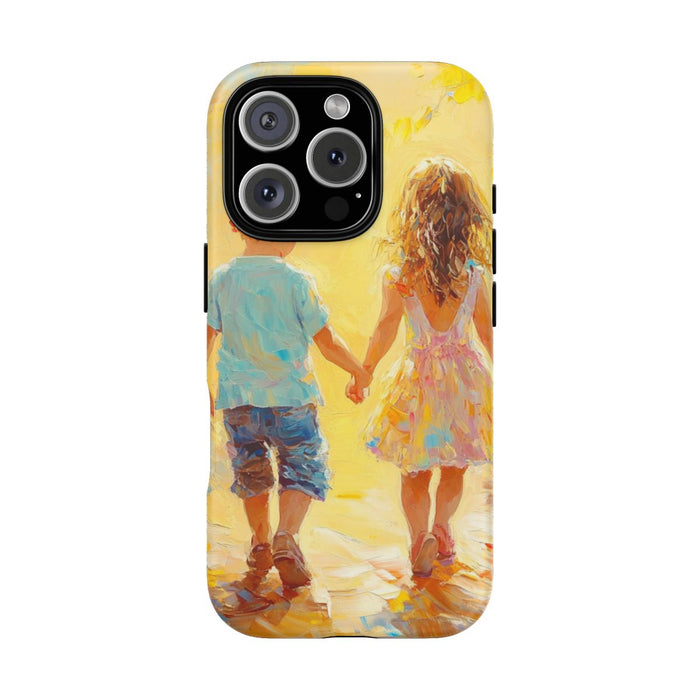 Kinderen Hand in Hand in Vrolijke Kleuren