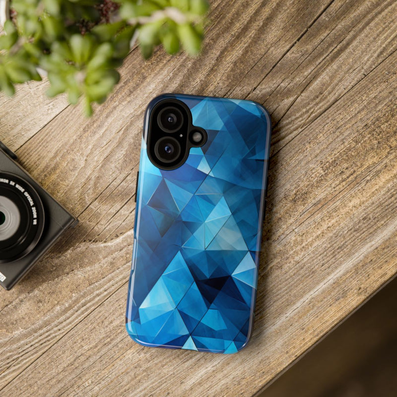 Blauw Geometrisch Driehoekenpatroon