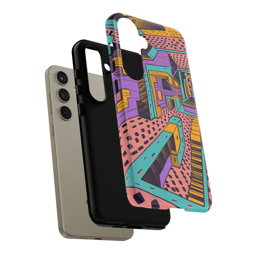 Geometrisch Abstract Patroon met Dieptewerking
