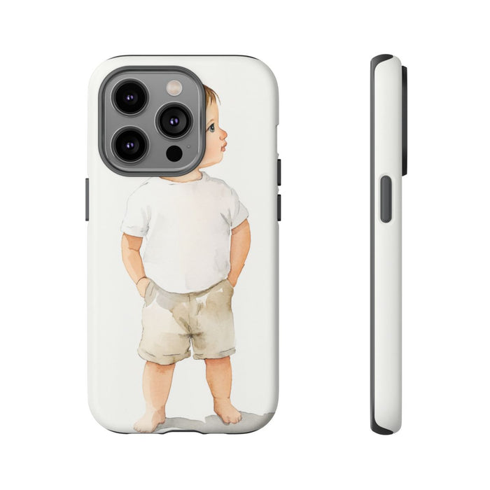 Minimalistische Waterverf Illustratie van Babyjongen